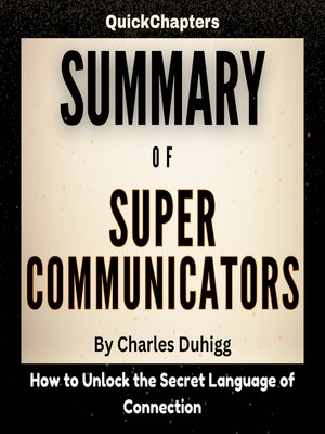 cover image of Summary of Supercommunicators